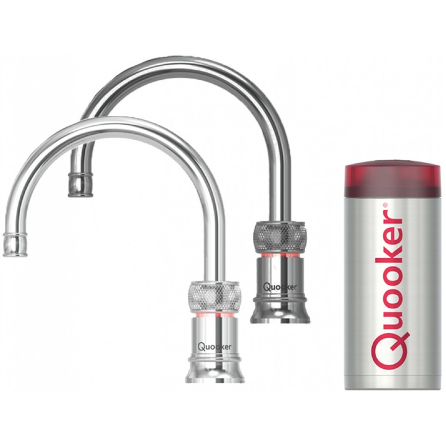 Quooker Classic Nordic Round Single tap kokend- en warm waterkraan